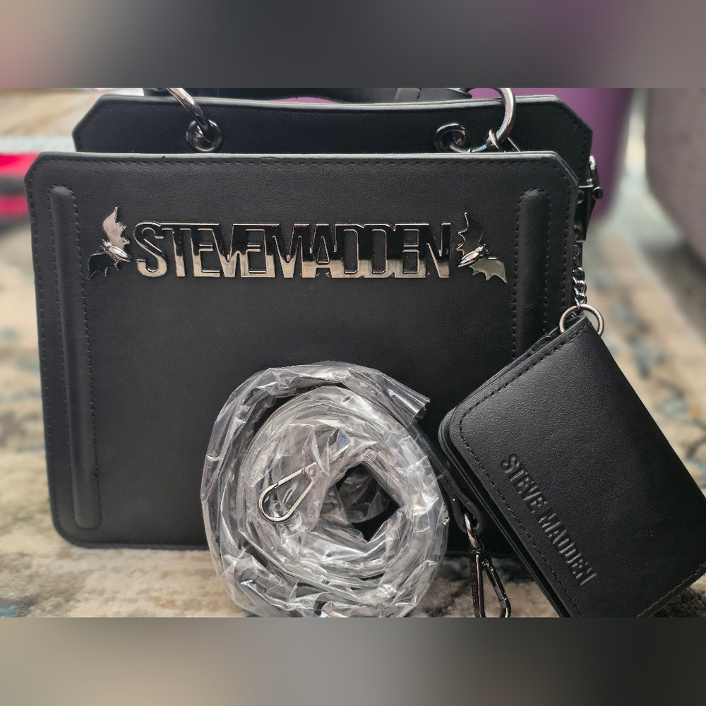 Steve Madden Black Tote Bag